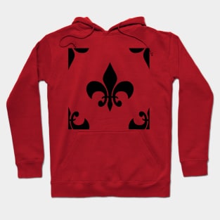 black fleur de lis Hoodie